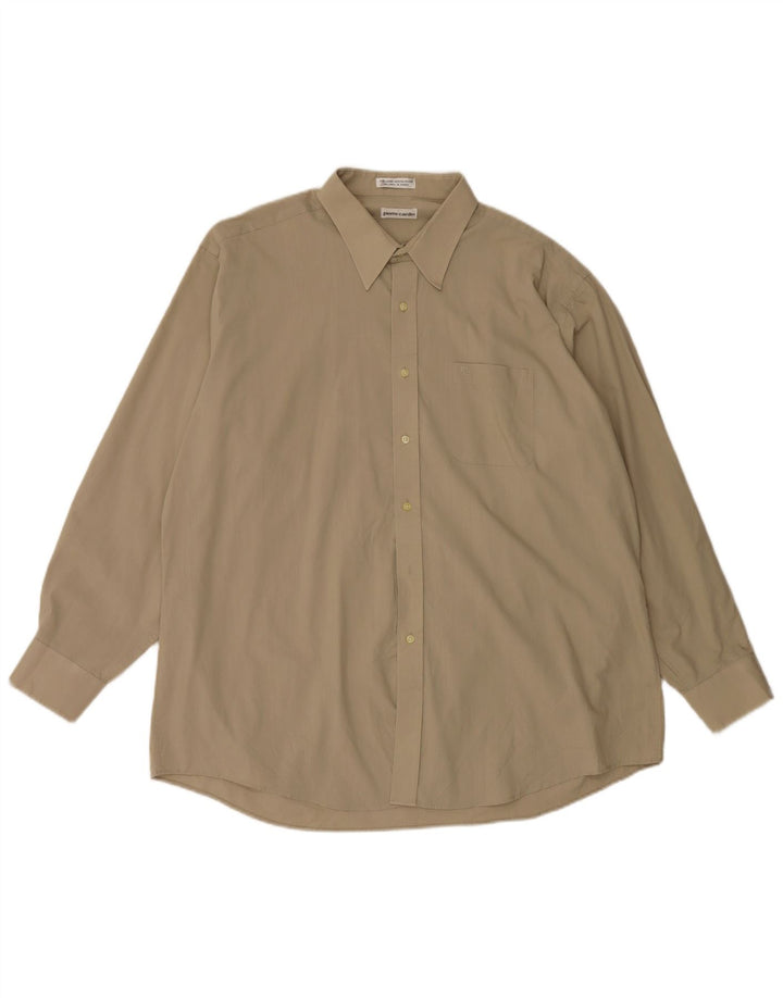 Cămașă pentru bărbați Pierre Cardin Mărimea 18 XL Bumbac bej