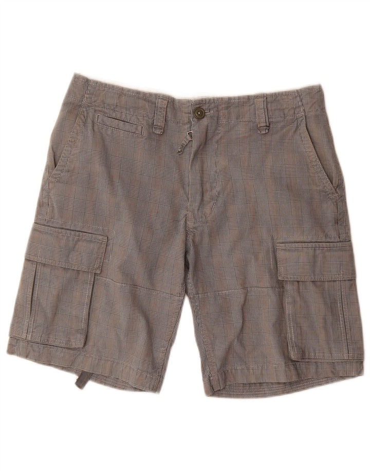 Pantaloni scurti cargo vintage pentru bărbați W30 Medium Gri Check