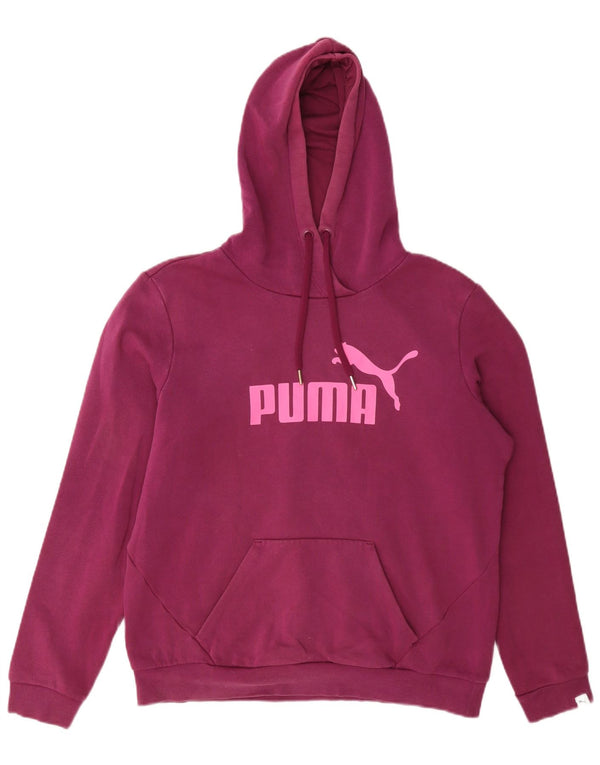 Pulover cu glugă cu grafic Puma pentru femei UK 14 Poliester violet mare