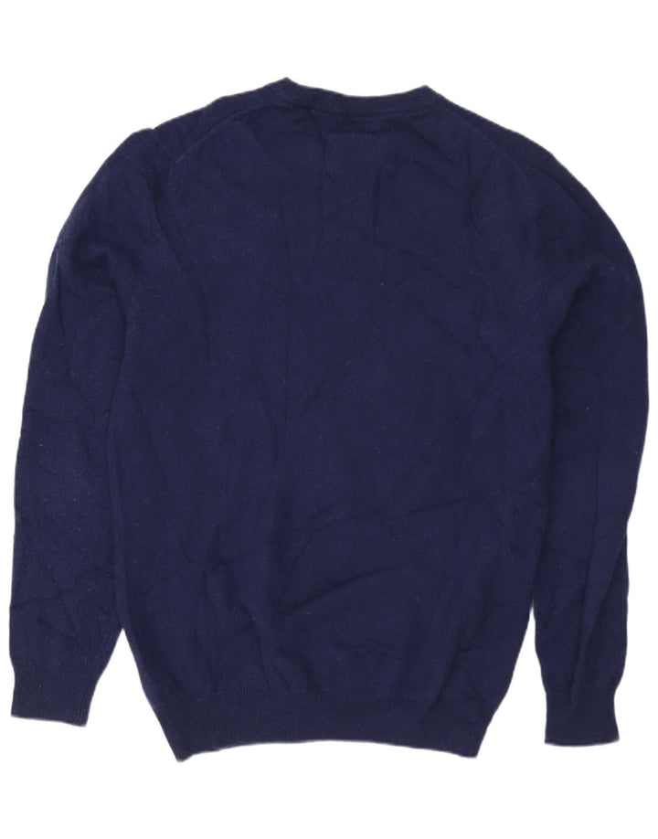 MASSIMO DUTTI Pulover pentru bărbați cu gât crew pulover mediu din lână bleumarin