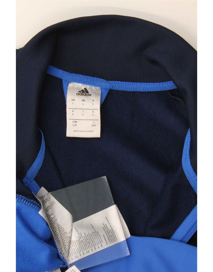 Jachetă de trening pentru bărbați Adidas, mare, albastru, poliester color bloc