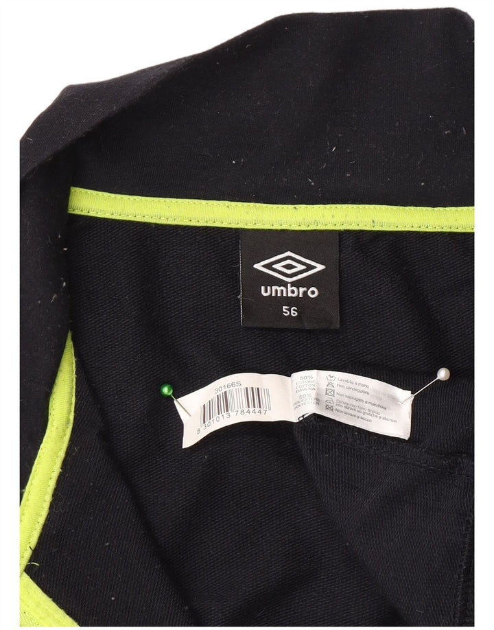 Jachetă de trening grafică Umbro pentru bărbați IT 56 XL bumbac negru