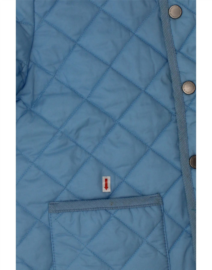 Jachetă matlasată Benetton pentru băieți 7-8 ani, nailon albastru mediu