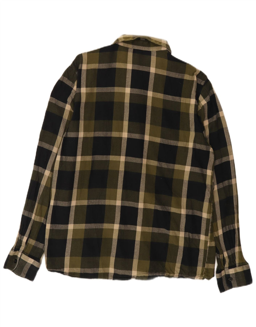 Cămașă de flanel pentru bărbați VOLCOM, bumbac cu carouri mari, kaki