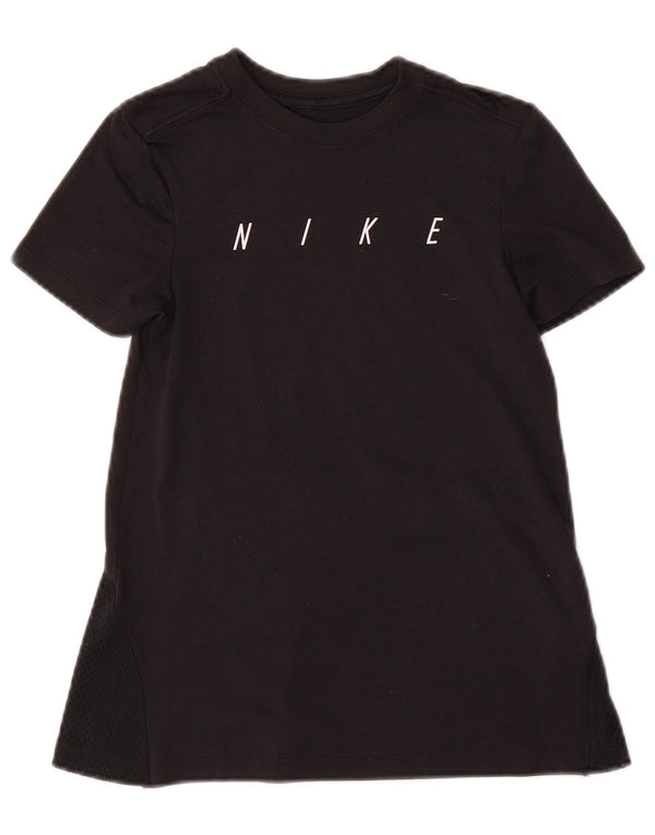 Rochie tricou grafic Nike Dri Fit pentru fete 8-9 ani Poliester negru mic