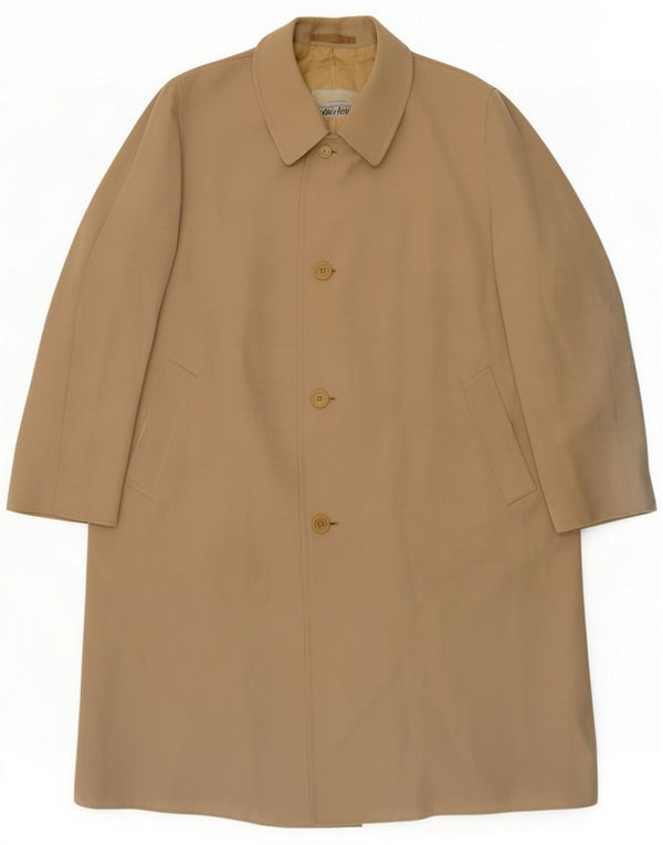 Aquascutum Mens Tadini E Verza Overcoat UK 44 2XL Beige
