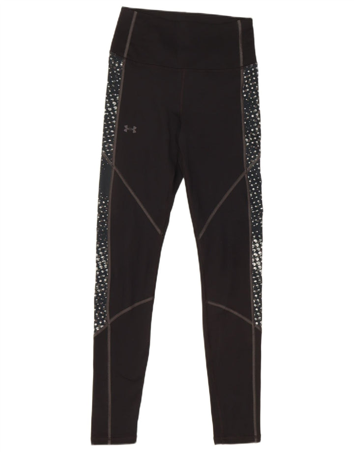 UNDER ARMOUR Womens Leggings UK 4 XS  Black Spotted