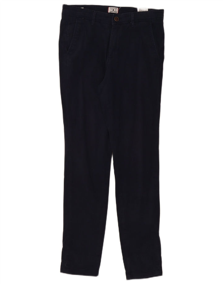 Pantaloni chino slim pentru bărbați JACK & JONES L30 L32 bumbac bleumarin