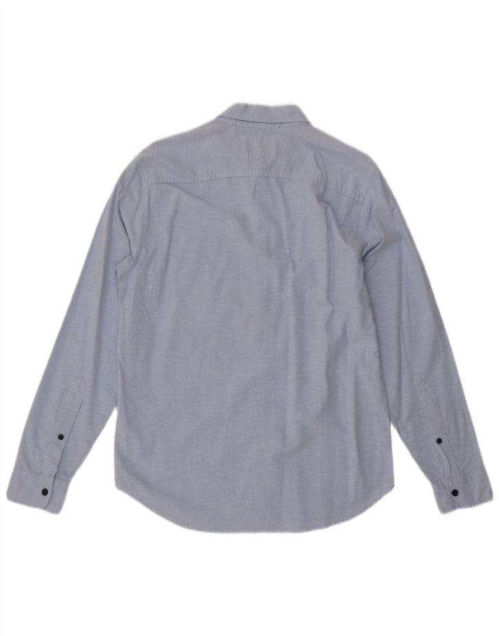 Cămașă HOLLISTER pentru bărbați, bumbac albastru mediu