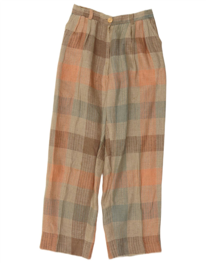 Pantaloni chino vintage pentru femei L26 L26 Vichy multicolor