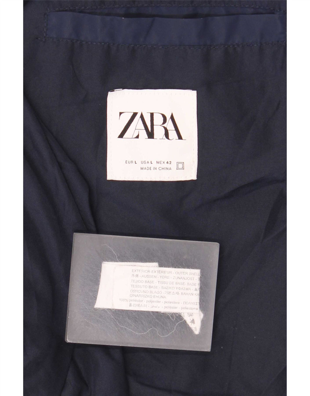 Bomber pentru bărbați Zara UK 40 mare, albastru, poliester