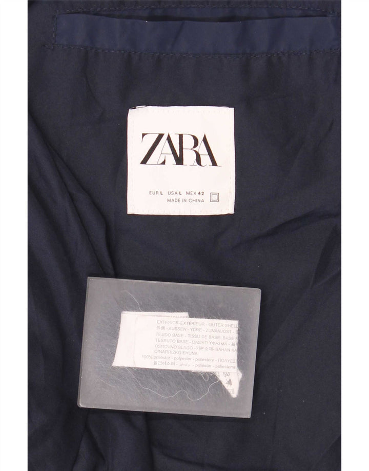 Bomber pentru bărbați Zara UK 40 mare, albastru, poliester