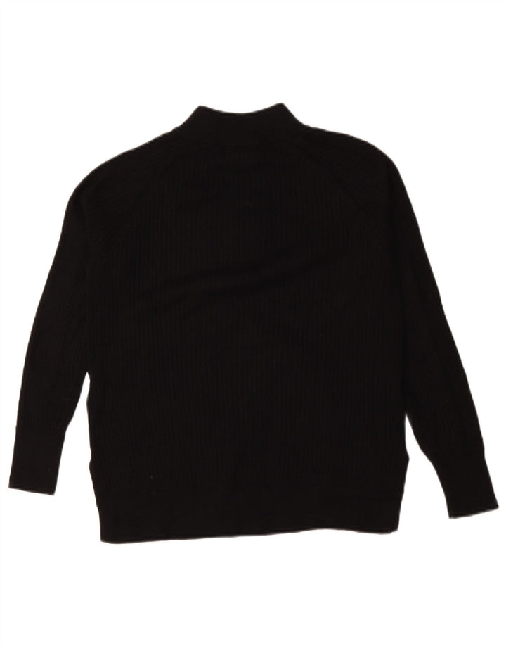 Pulover pentru femei Marks & Spencer supradimensionat cu fermoar și gât UK 6 XS Negru