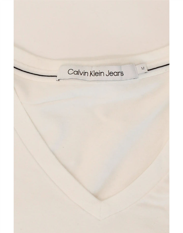 CALVIN KLEIN JEANS Mens T-Shirt Top Medium White Vintage Calvin Klein Jeans and Second-Hand Calvin Klein Jeans from Messina Hembry 