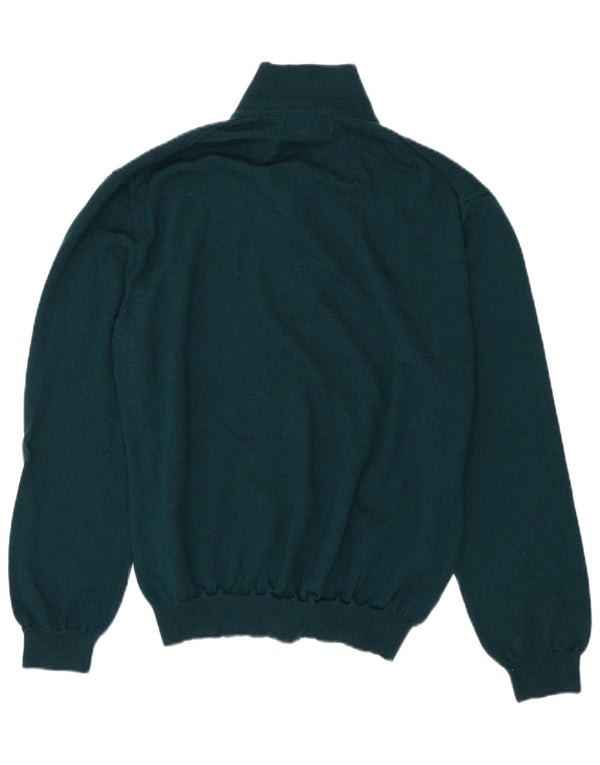 Marks & Spencer Pulover cu gât polo pentru bărbați, 2XL, verde acrilic