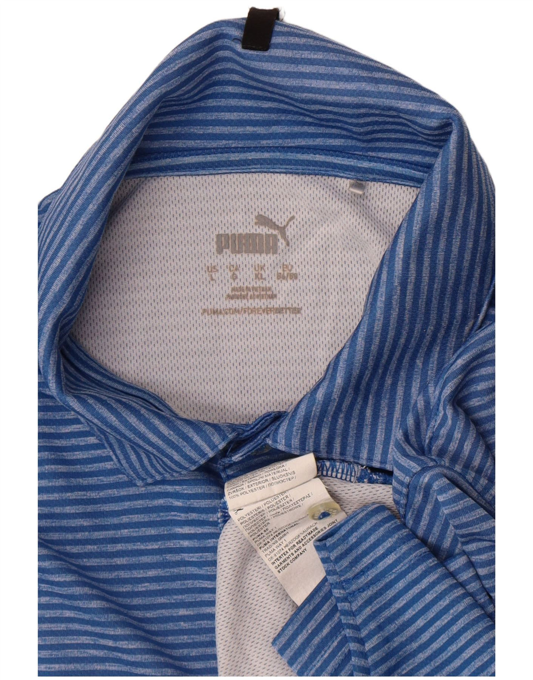 Tricou polo pentru bărbați Puma XL, poliester cu dungi albastre