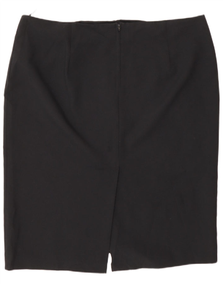 Fusta creion pentru femei Marks & Spencer UK 20 2XL W40 Poliester negru