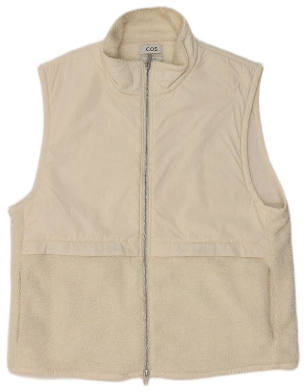 Gilet pentru bărbați Cos Regular Fit Fleece UK 40, mare, alb, poliester