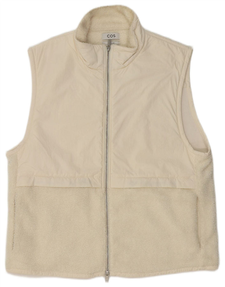 Gilet pentru bărbați Cos Regular Fit Fleece UK 40, mare, alb, poliester