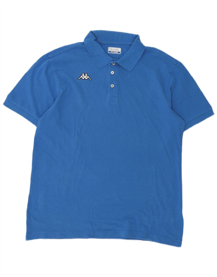 Cămașă polo pentru bărbați Kappa 2XL, bumbac albastru