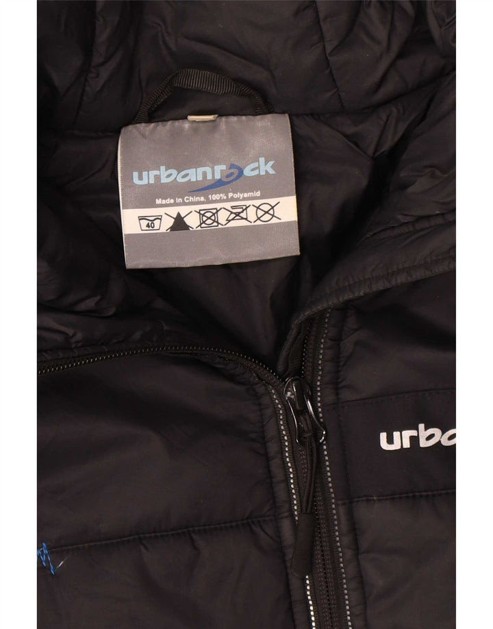 Jachetă căptușită cu glugă pentru bărbați Urbanrock UK 40 Poliester negru mare