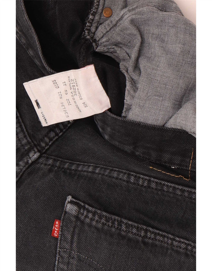 Blugi Levi's 501 drepte pentru bărbați W34 L34 bumbac negru