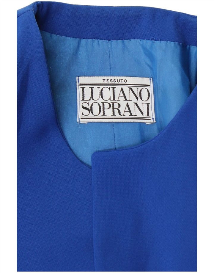 Luciano Soprani Jachetă Blazer cu 3 nasturi pentru femei UK 14 Medium Blue