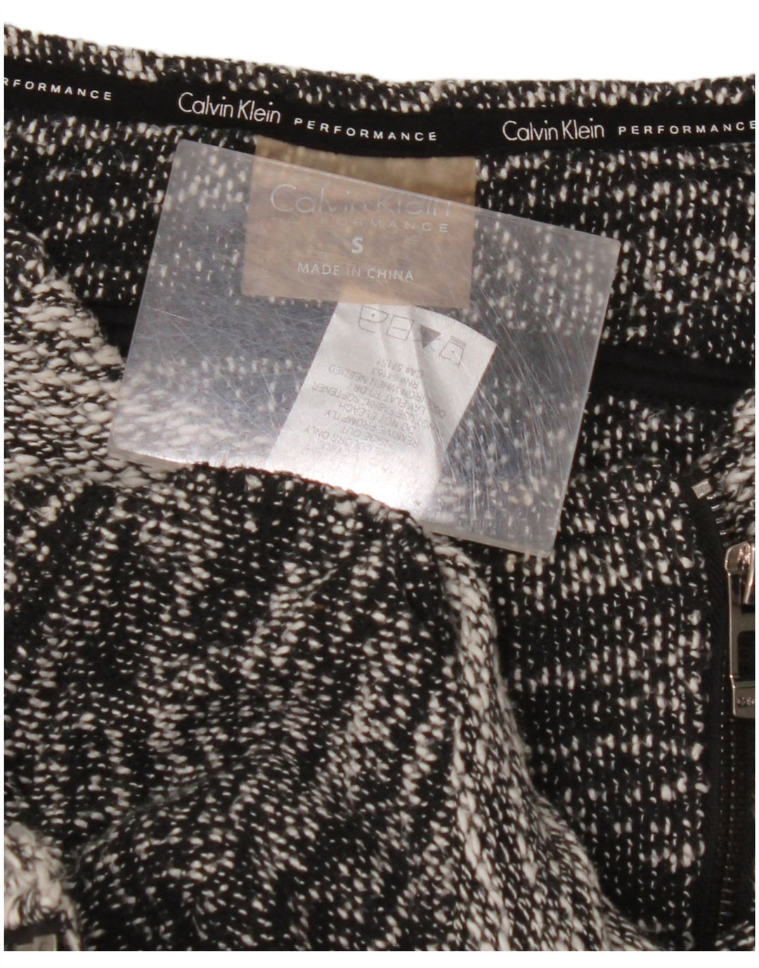 CALVIN KLEIN Jachetă de damă crop blazer UK 10 mic, gri, bumbac color bloc