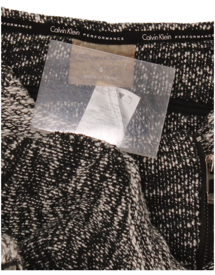 CALVIN KLEIN Jachetă de damă crop blazer UK 10 mic, gri, bumbac color bloc