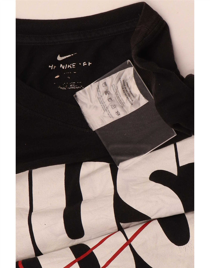 Tricou grafic Nike pentru bărbați Top mare din bumbac negru