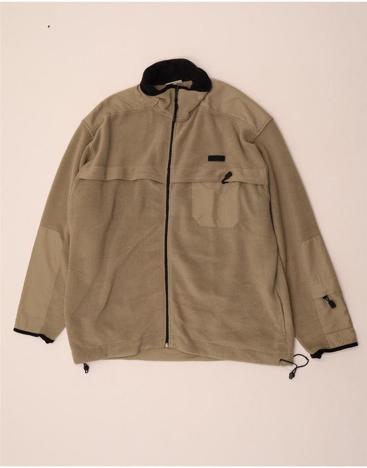 Jachetă fleece pentru bărbați Asics UK 44 2XL Kaki Colorblock