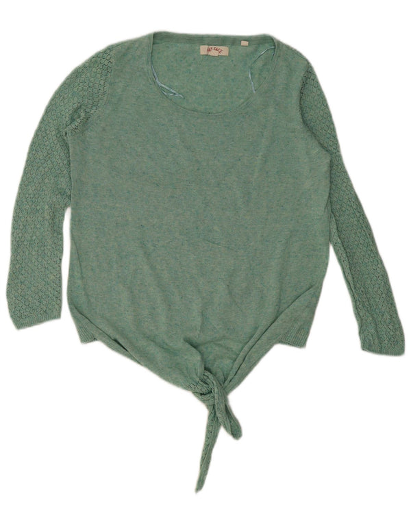 Pulover pentru femei Fat Face cu gât de barcă UK 10 Small Green Flecked