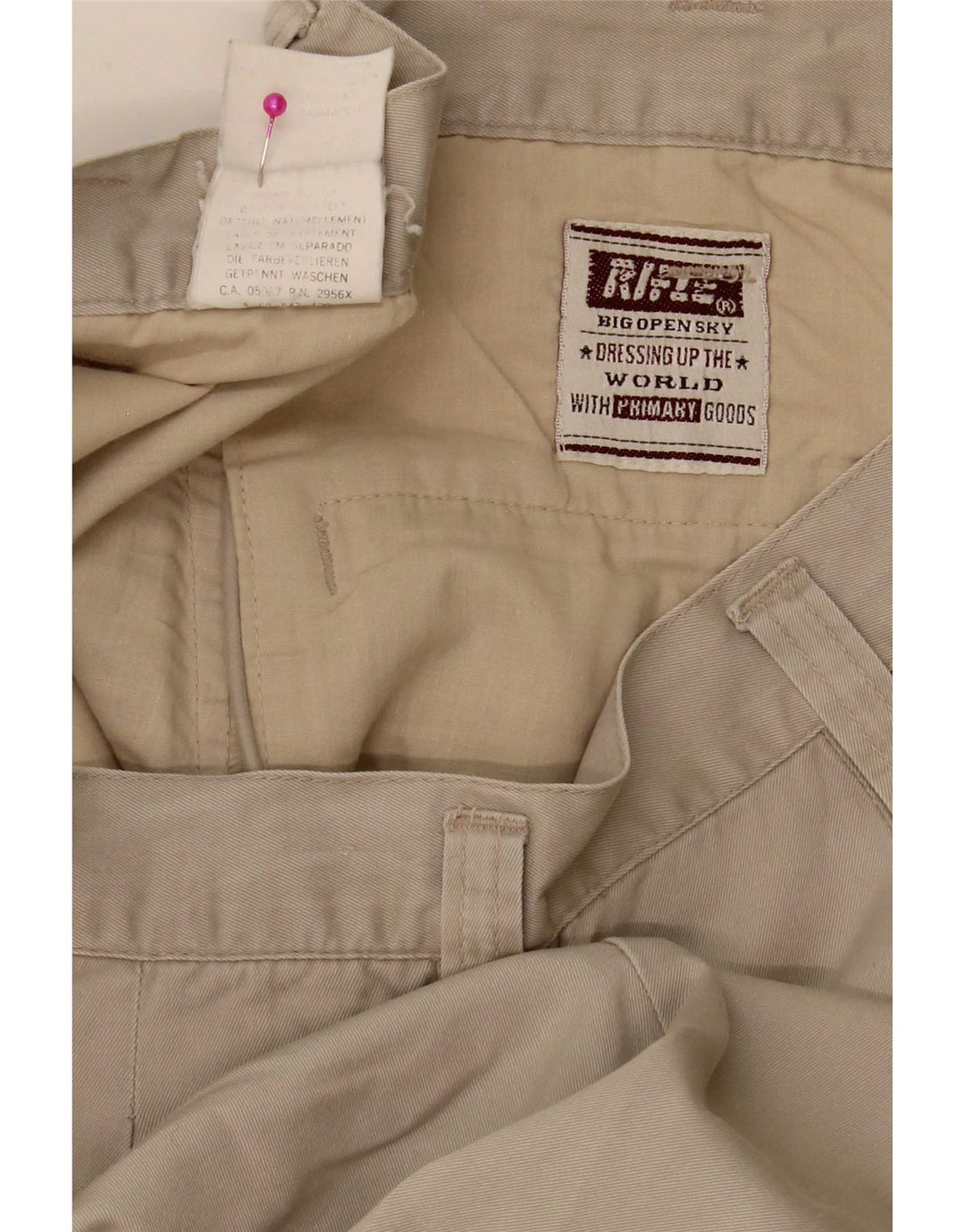 Pantaloni scurți chino pegged pentru bărbați Rifle W33, bumbac mediu bej