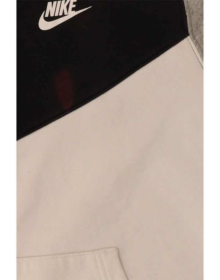Pulover Nike pentru bărbați, cu fermoar, din bumbac color bloc, gri mediu