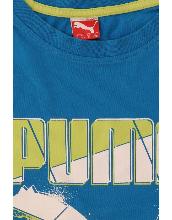 Tricou grafic Puma pentru băieți Top 13-14 ani albastru