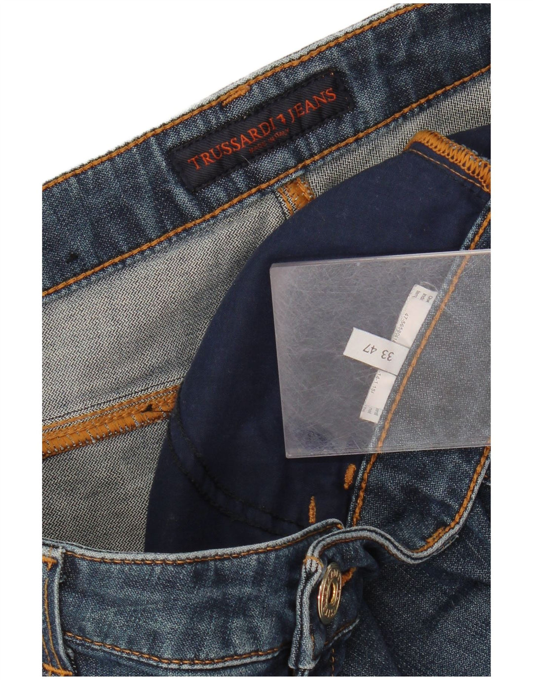 Trussardi blugi subțiri pentru femei W33 L32 albastru