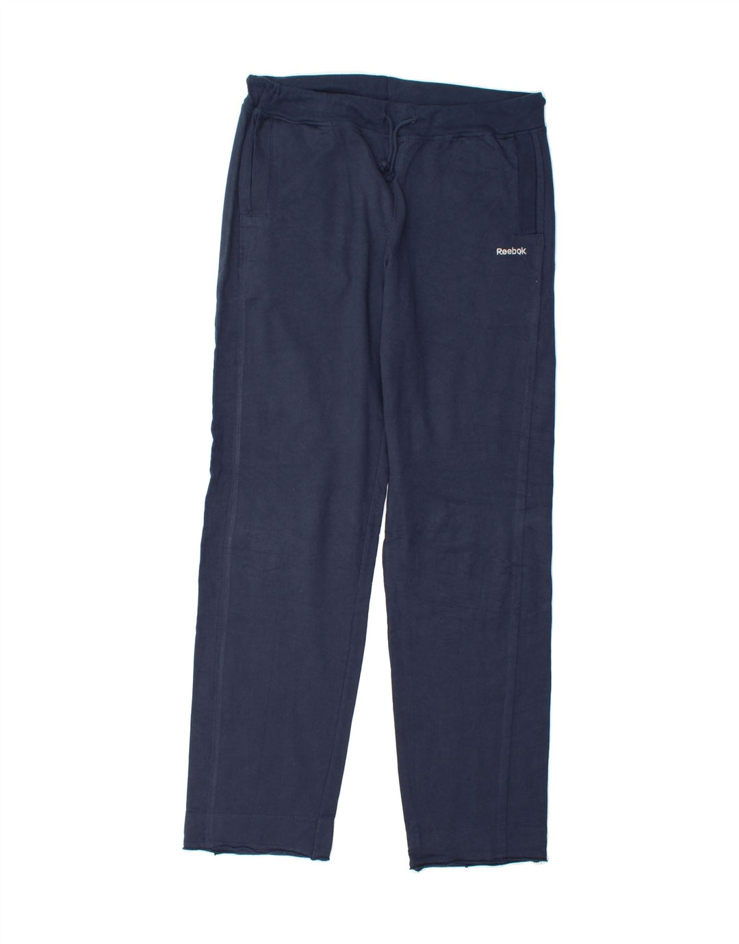 REEBOK Mens Graphic Tracksuit Trousers Large  Navy Blue Cotton Vintage Reebok and Second-Hand Reebok from Messina Hembry 