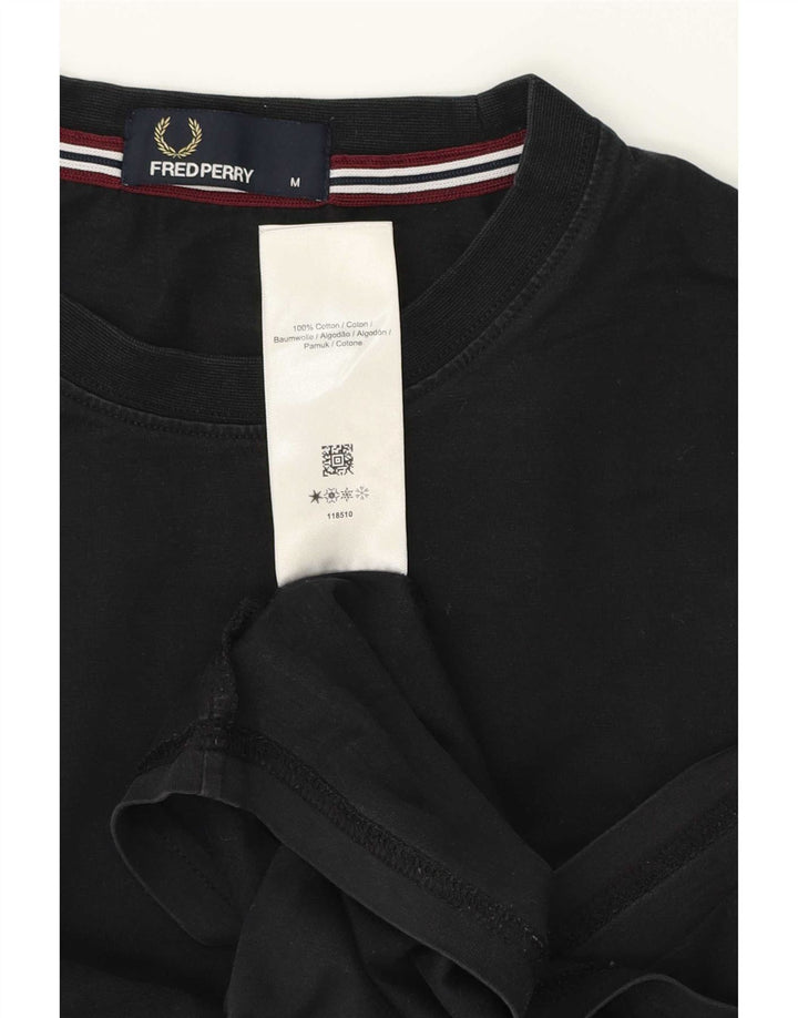 Fred Perry Tricou Bărbați Top Mediu Negru Bumbac