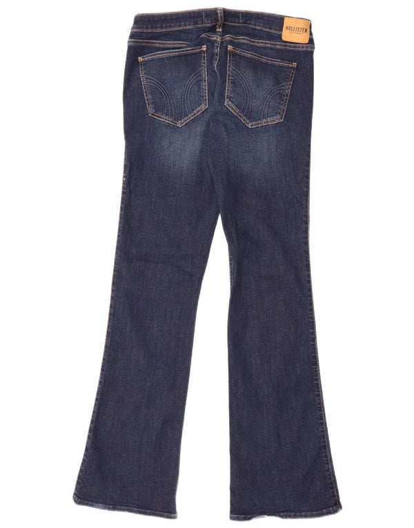 Blugi Hollister cu talie joasă pentru femei US 12 Large W30 L33 Bleumarin