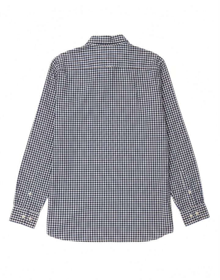 TOMMY HILFIGER Mens Regular Fit Shirt Large Blue Gingham Cotton