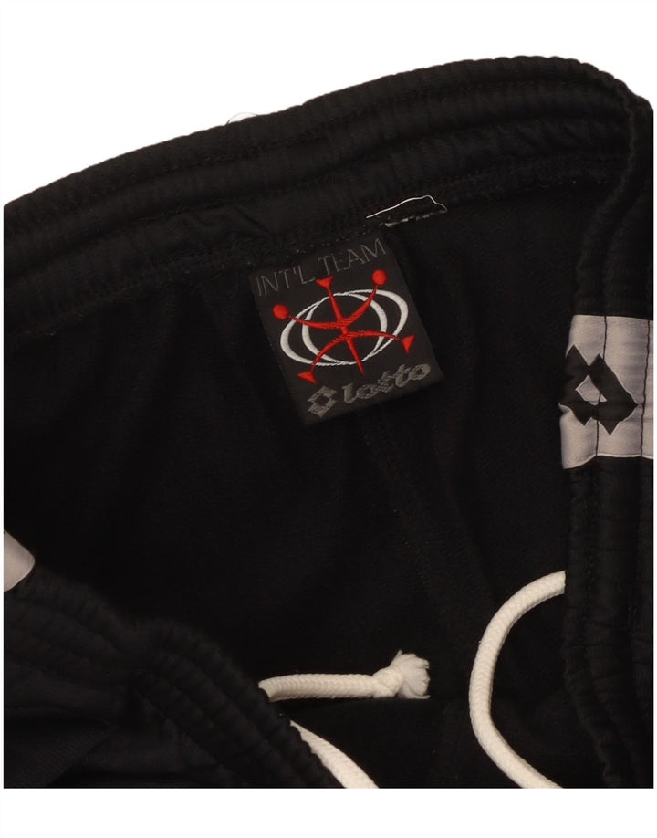 Pantaloni de trening grafic Lotto pentru bărbați, mari, negri, color block