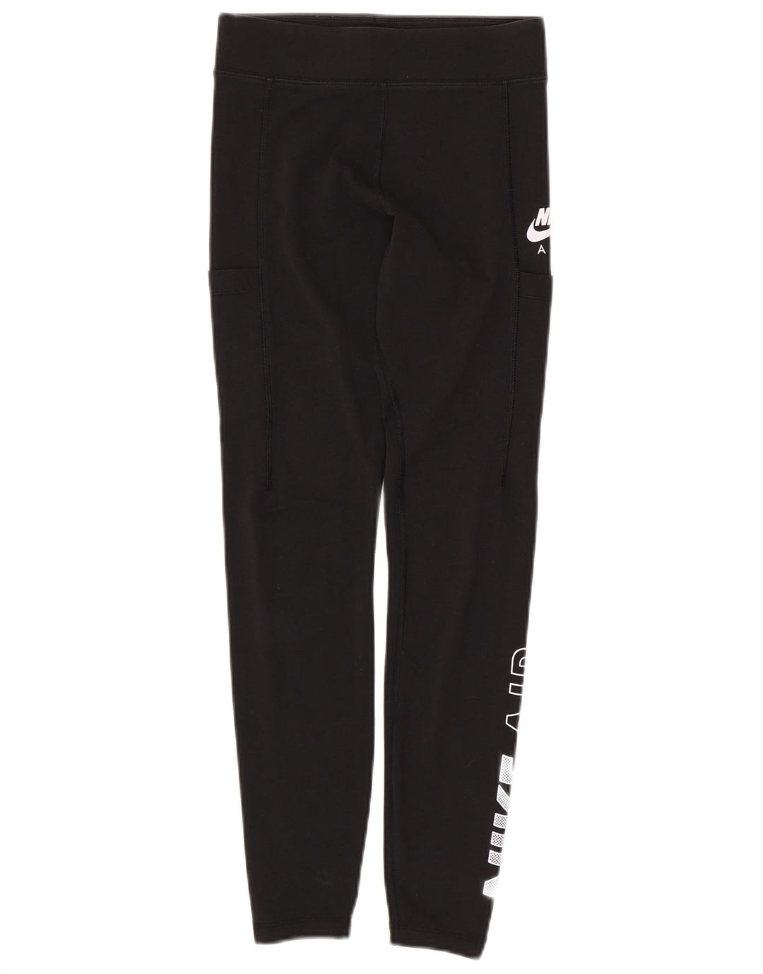 Leggings grafic NIKE pentru femei UK 10, bumbac negru mic