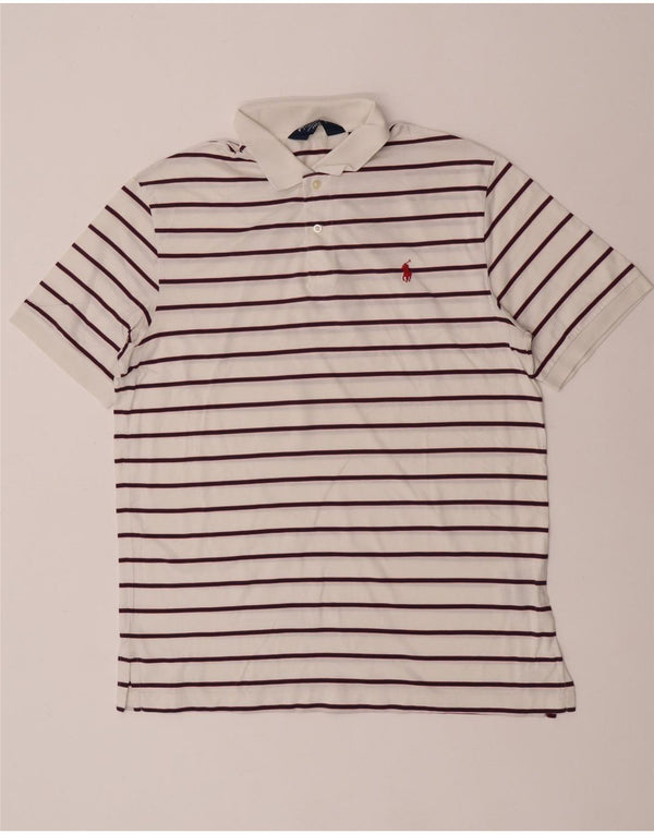 Polo Golf Ralph Lauren Polo Pro Fit pentru bărbați, bumbac mare cu dungi albe