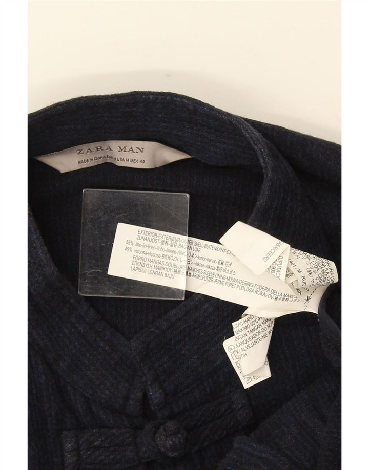 Jachetă duffle pentru bărbați ZARA UK 38 Medium Bleumarin In