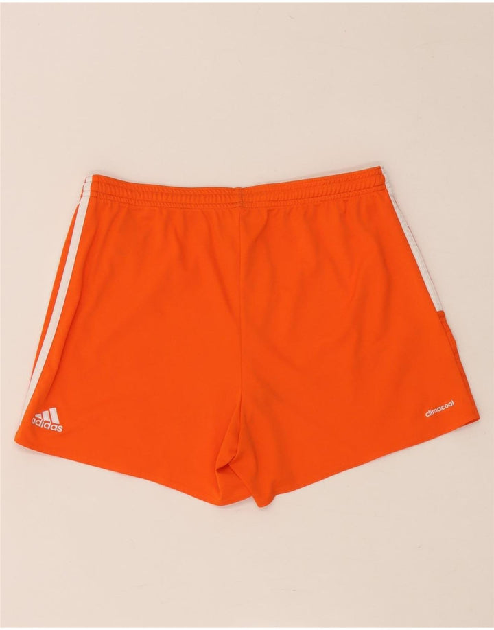 Pantaloni scurți sport Climacool Adidas pentru femei Marea Britanie 12/14 Poliester portocaliu mediu