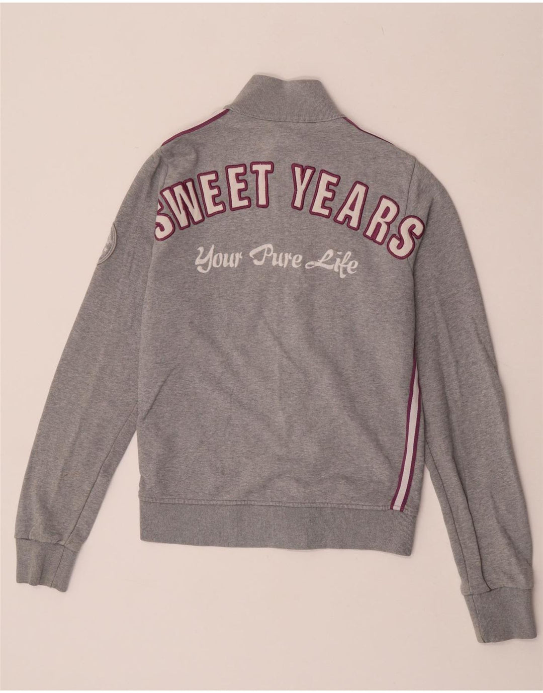 Jachetă de top pentru trening pentru femei Sweet Years, UK 12, bumbac gri mediu
