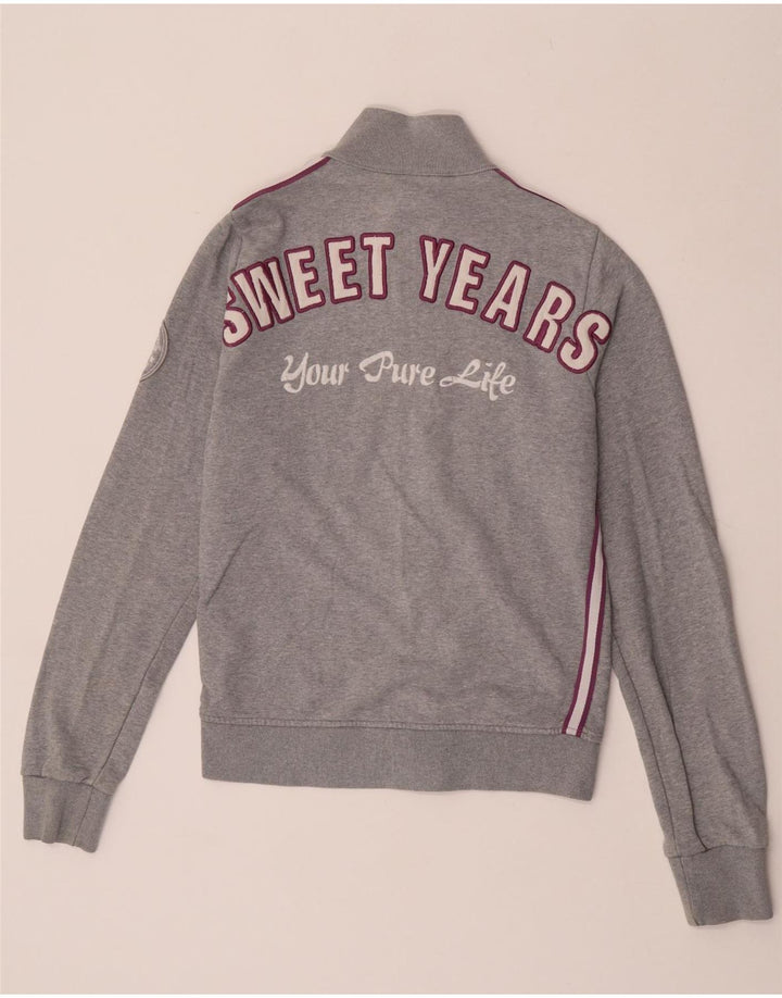 Jachetă de top pentru trening pentru femei Sweet Years, UK 12, bumbac gri mediu
