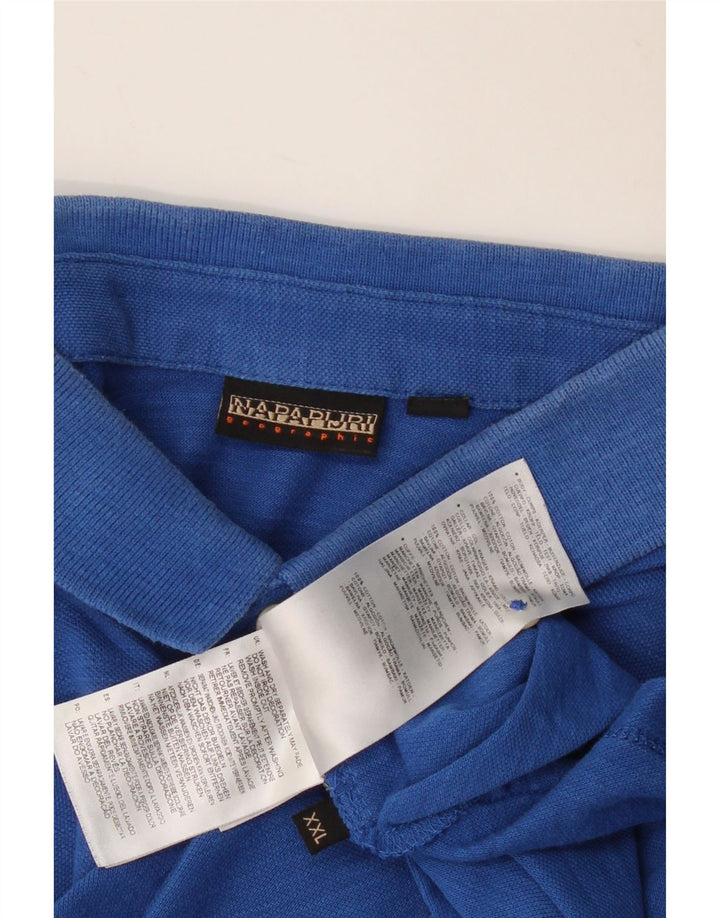 Tricou Polo Geographic NAPAPIJRI 2XL Bumbac Albastru