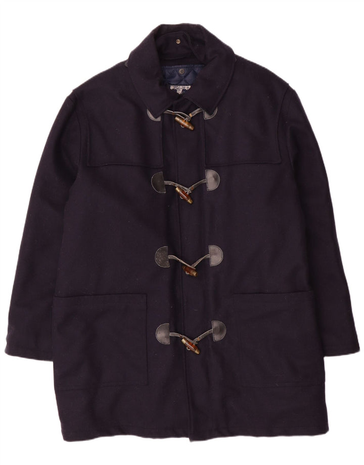 NORTH POLE Duffle Coat pentru bărbați UK 40 mare, lână bleumarin