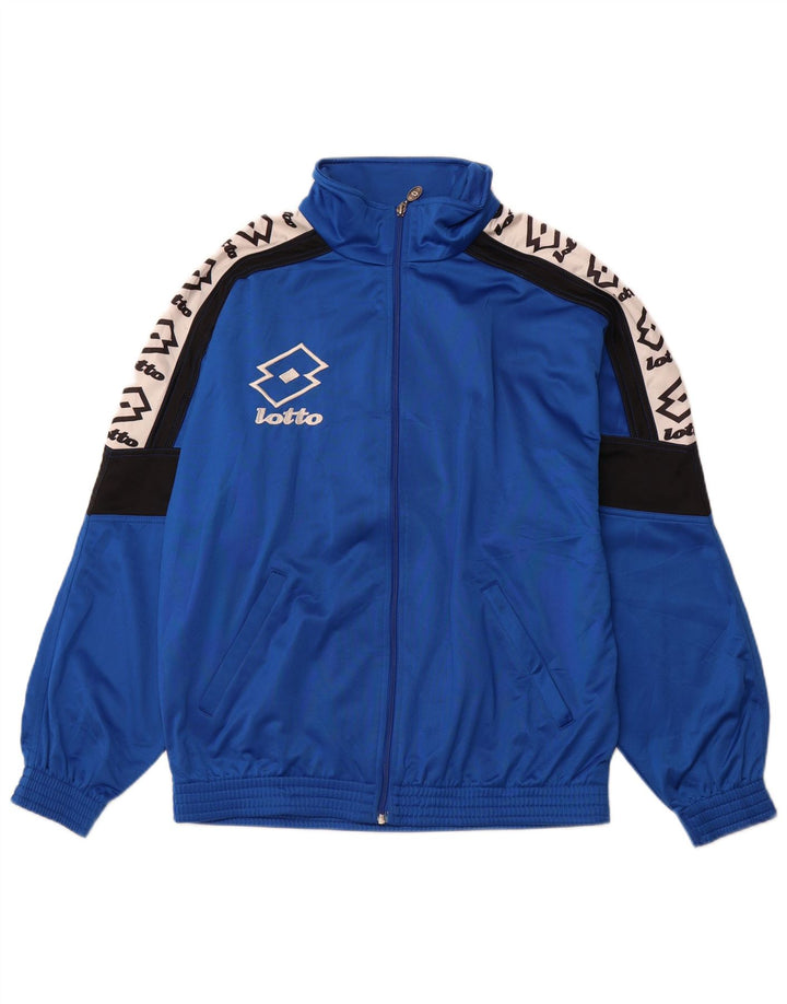Jachetă de trening grafică LOTTO pentru bărbați, 2XL, poliester color block, albastru